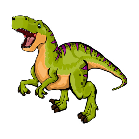 Isolated illustration of a cartoon dinosaurのイラスト素材