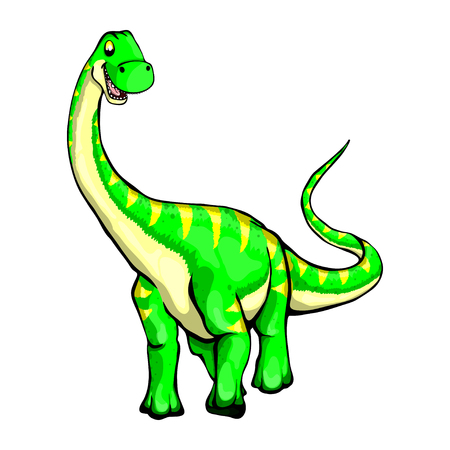 Isolated illustration of a cartoon dinosaurのイラスト素材