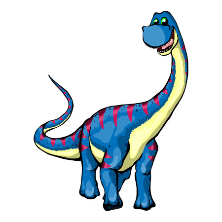 Isolated illustration of a cartoon dinosaurのイラスト素材