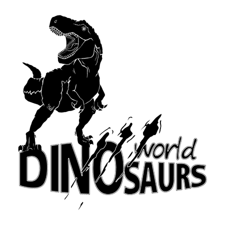 Logo World of Dinosaurs. Vector illustration.のイラスト素材
