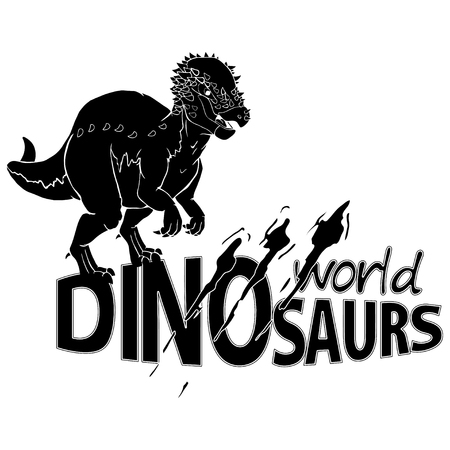 Logo World of Dinosaurs. Vector illustration.のイラスト素材