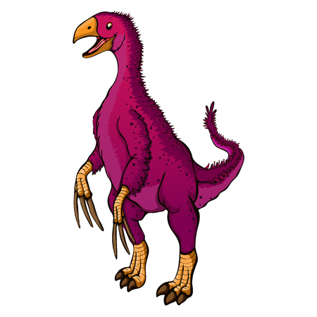 Isolated illustration of a cartoon dinosaurのイラスト素材