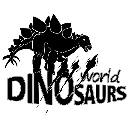 World of Dinosaurs Logo. Vector illustration.のイラスト素材