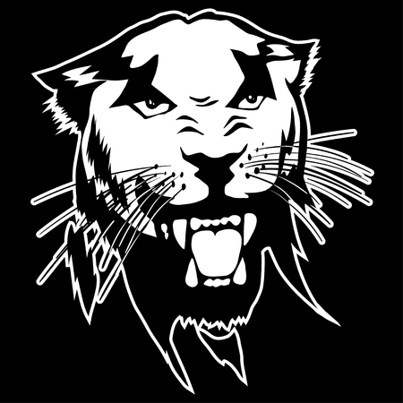 Isolated illustration of a panther's headのイラスト素材