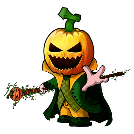 Vector illustration of Pumpkin Cartoon Charactersのイラスト素材