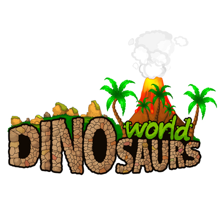 Dinosaurs World. Vector illustration.のイラスト素材