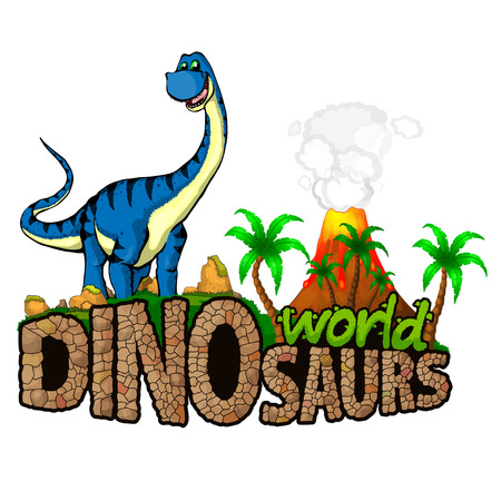 Dinosaurs World. Vector illustration.のイラスト素材