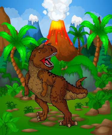 Vector illustration of a Carnotaur.のイラスト素材