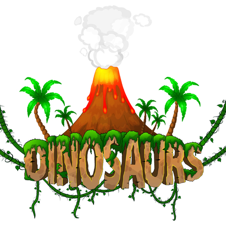 Logo  Dinosaurs World. Vector illustration.のイラスト素材