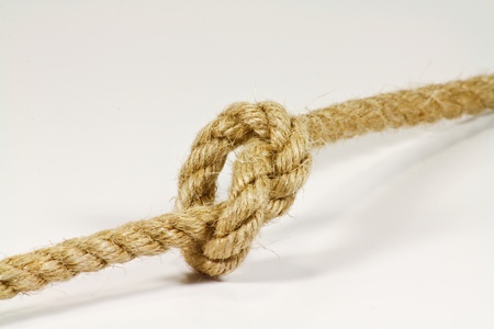 Close up shot of a rope with a knot