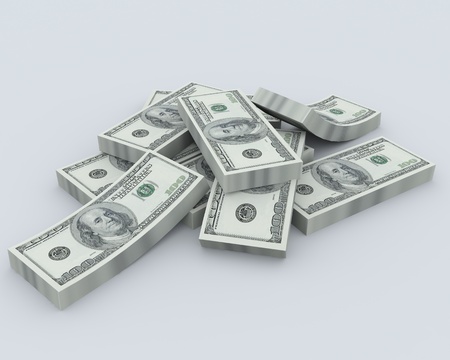 Pile of the money. 100 Dollars USA.の写真素材