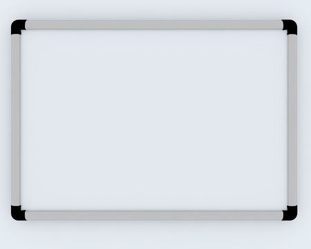 White office presentation board on white backgroundの写真素材