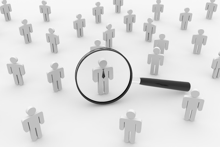 People or Employee Search. 3D render image. Concept. People or Employee Search. 3D render image. Concept.