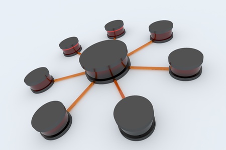 Concept of communication and connection. 3D render image.の写真素材