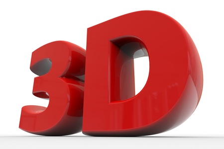 Glossy 3D text isolated on white. Computer generated image.の写真素材