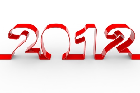 New year 2012. Computer generated image.