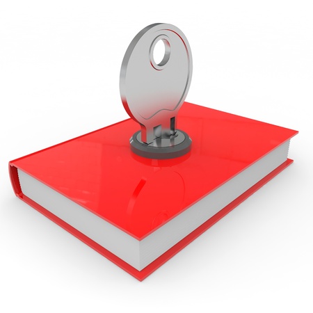 Red book locked. Computer generated image.の写真素材