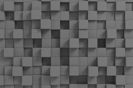 Dark cubes. Background. Computer generated image.の写真素材