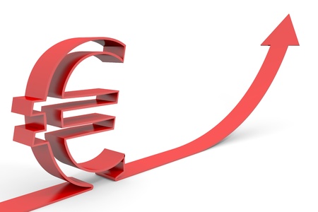 Euro success. Computer generated image.の写真素材