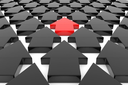 Arrows. Unique concept. Computer generated image.の写真素材