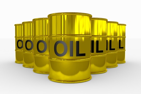 Oil barrels.  Computer generated image.の写真素材