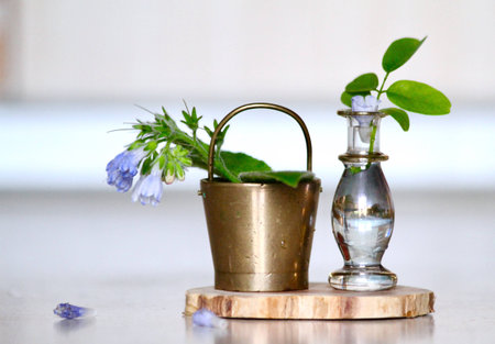 Tiny vases of flowersの素材