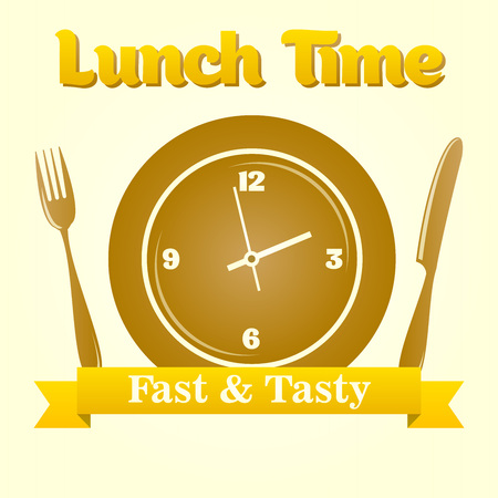 Vector lunch time illustrationのイラスト素材