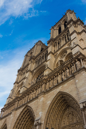 The cathedral Notre Dame is the most visited historical and religious monument in Paris.の写真素材
