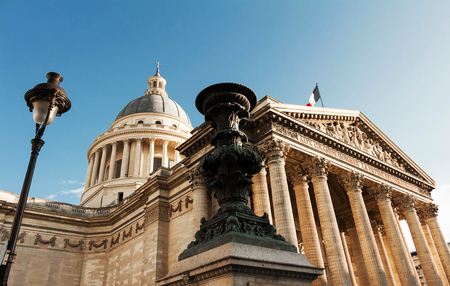 The Pantheon is a secular mausoleum containing the remains of distinguished French citizens.Located in the 5th arrondissement on the Mountain of Saint Genevieve, it looks out over all of Paris.の写真素材