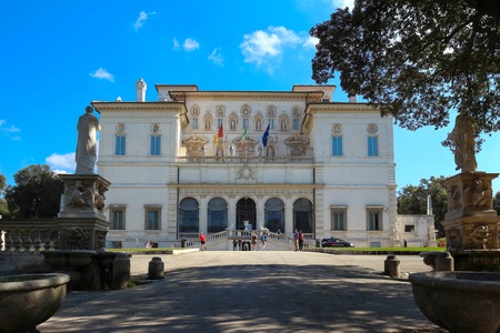 View at Galleria Borghese in Villa Borghese, Rome, Italy .のeditorial素材