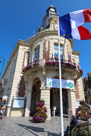 Town hall of Trouville-sur-Mer, Normandy, Franceのeditorial素材
