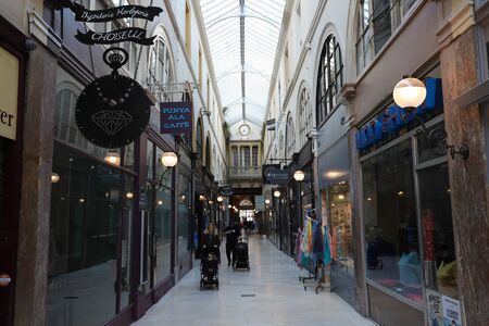 The interior of famous Passage Choiseul ,Paris,France.