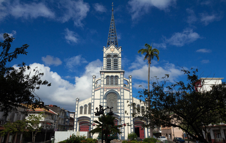 St. Louis Cathedral, Fort de France, in the French Caribbean island of Martiniqueの写真素材