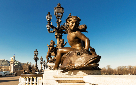 The Bridge of Alexandre III bridge, Paris. France.の写真素材