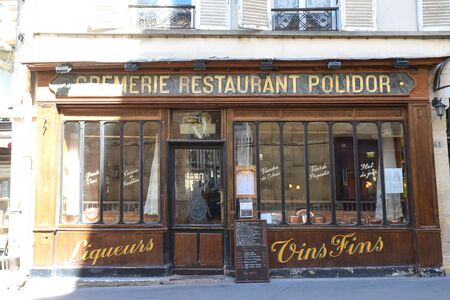 The Cremerie-Restaurant Polidor is a historic restaurant in the 6th arrondissement of Paris., France.のeditorial素材
