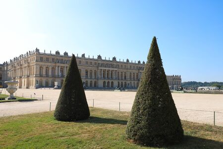 Outside view of Famous palace Versailles. The Palace Versailles was a royal castle.のeditorial素材