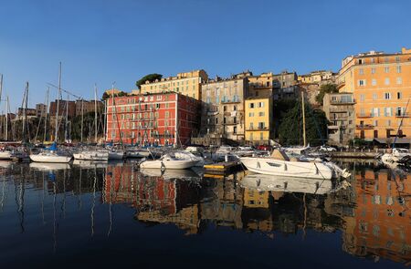Bastia, a beautiful city on the island of Corsica, France, a view of the historic center of the...
