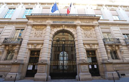 Court of Audit -Cour des comptes in French . It located at Rue Cambon in Paris. It is a French administrative court charged with conducting financial audits of most public institutionのeditorial素材