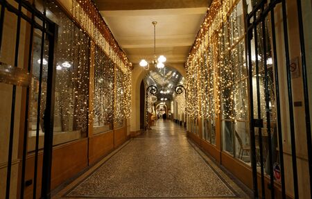 The Galerie Vivienne is a historical passage in Paris, France.のeditorial素材