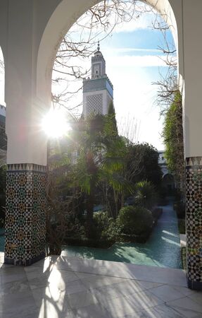 Great Mosque of Paris - Muslim temple in France.の写真素材