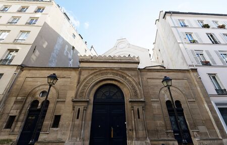 The Synagogue de Nazareth is situated on the Rue Notre Dame de Nazareth, in the 3rd arrondissement of Paris, France.の写真素材
