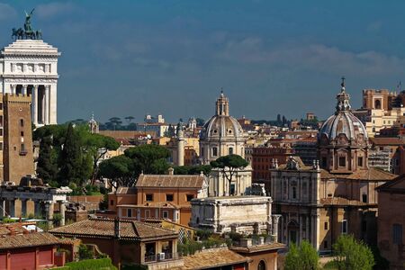 Rome, Italy - Aerial view of the city center .の写真素材
