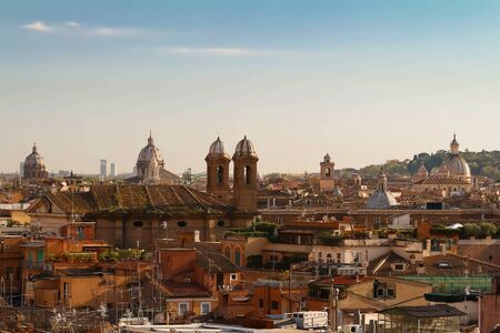 Rome, Italy - Aerial view of the city center .の写真素材