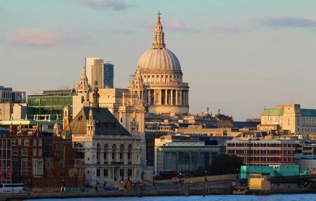 The famous St Pauls cathedral , London, United Kingdom.の写真素材