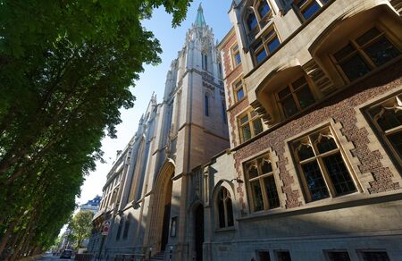 The American Protestant church , Paris,Quay dOrsay, France.の写真素材
