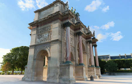 The Triumphal Arch of Carrousel, Paris, France.の写真素材