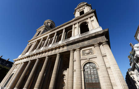 The church of Saint Sulpice, Paris, France.の写真素材