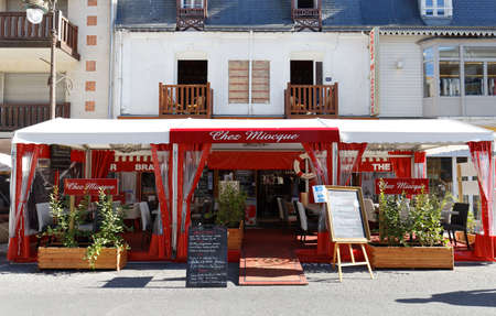 Chez Miocque is traditional French restaurant located in historic centre of Deauville, famous seaside resort.のeditorial素材