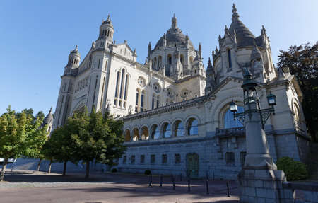 The famous basilica of St. Therese of Lisieux in Normandy, France.の写真素材