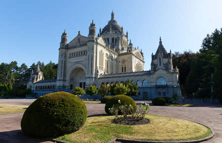 The famous basilica of St. Therese of Lisieux in Normandy, France.の写真素材